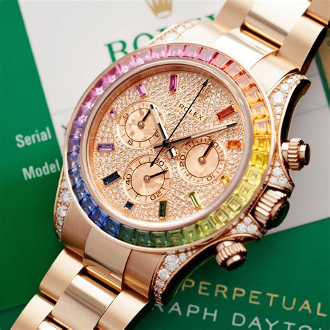 rainbow rolex rose gold